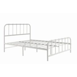 Milan Metal Bed Frame - White, Double - Double / White