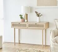 Mina Rattan Hall Table Neutral