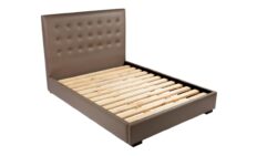 Mondo custom upholstered bed frame with deluxe base - discounted display model