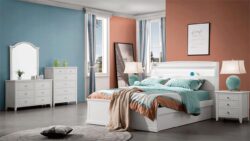 Monzart v storage timber look bed frame