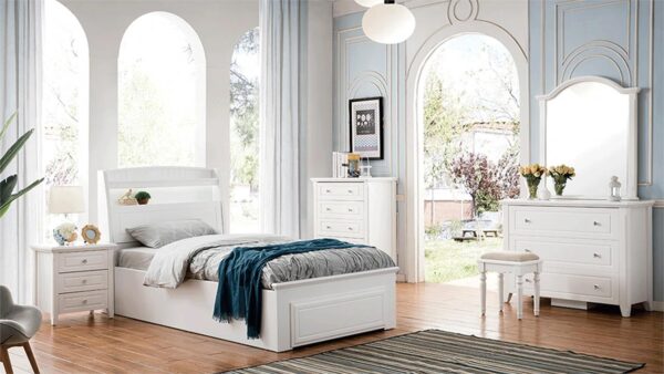 Monzart v timber look bed frame