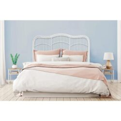 Moria Rattan Eco Friendly Bed Head Headboard King Size - White - King