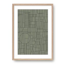 Mosaic Wall Art Print - Olive by Interior Secrets - AfterPay Available