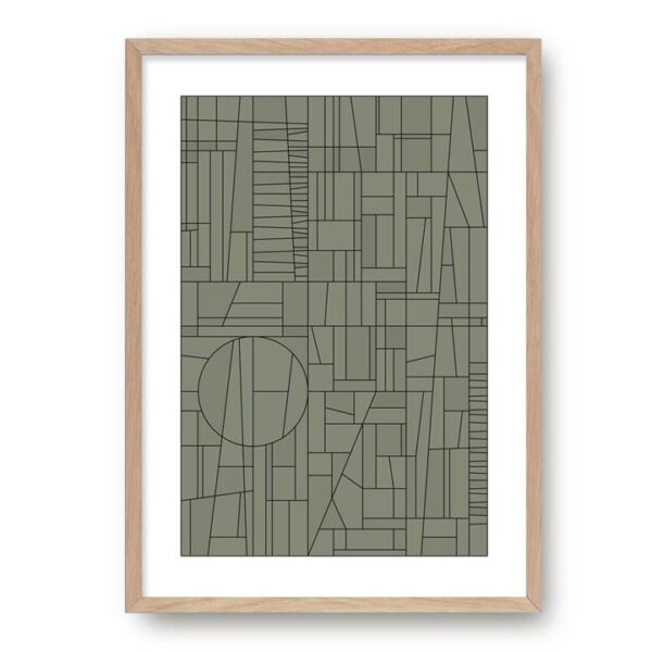 Mosaic Wall Art Print - Olive by Interior Secrets - AfterPay Available