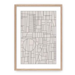 Mosaic Wall Art Print - Stone Grey by Interior Secrets - AfterPay Available
