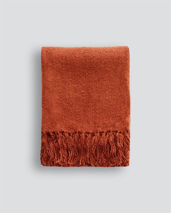 Mulberi Serenade Throw - Burnt Orange by Interior Secrets - AfterPay Available