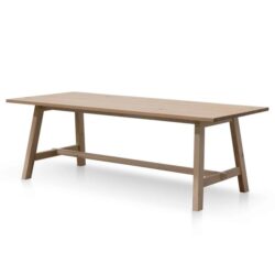 Murillo 2.2m Wooden Dining Table - Washed Natural by Interior Secrets - AfterPay Available