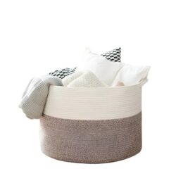 NNEOBA Extra Large Woven Cotton Rope Storage Basket