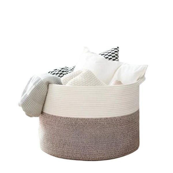NNEOBA Extra Large Woven Cotton Rope Storage Basket