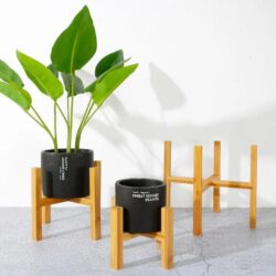 NNEOBA Four-legged Wood Flower Pot Holder Plant and Succulent Flower Pot Base Display Stand Home Garden Patio Decoration Shelf Furnitu