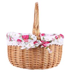 NNEOBA Hand Woven Picnic Basket with Handle