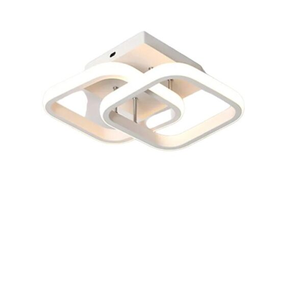 NNEOBA LED Corridor Ceiling Chandelier - White Lampshade, Cold White Lighting