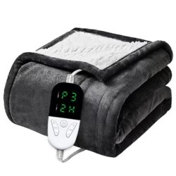 NNEOBA Soft Heated Electric Blanket with 6 Heating Levels & 4-Hour Auto-Off