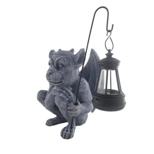 NNEOBA Solar Gargoyle Statue Outdoor Garden Decor Figurine