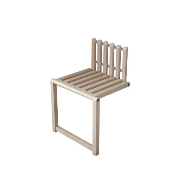 NNEOBA Wall Mounted Folding Chair Solid Wood Porch Chair Door Shoe Cabinet Hidden Footstool Folding Bathroom Balcony Living Stool