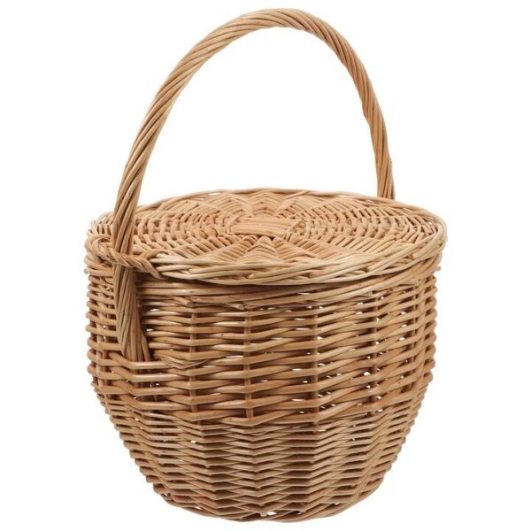 NNEOBA Wicker Woven Picnic Basket with Handle