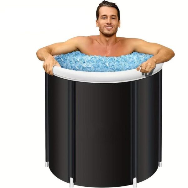 NNETM 1Pc Freestanding Ice Bath Tub for Fitness Recovery(Black)
