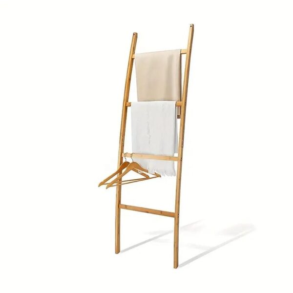 NNETM Ladder Style Storage Rack - Space Saving Towel and Blanket Organizer