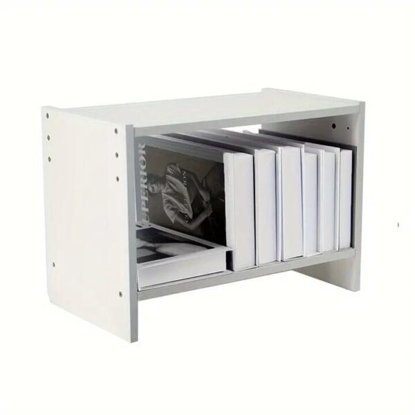NNETM Modern Wood Desk Bookshelf - Office Desk Storage Rack