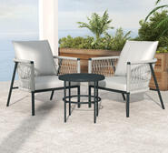 Nairobi 3 Piece Outdoor Patio Set Grey