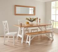 Newhaven 6 Seater Dining Table White