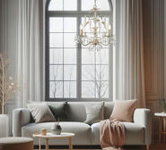 Nhor 3 Lights Chandelier White