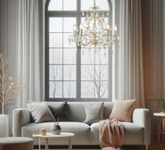 Nhor 5 Lights Chandelier White