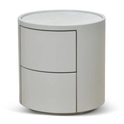 Nithya Bedside Table - Light Grey by Interior Secrets - AfterPay Available