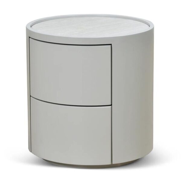 Nithya Bedside Table - Light Grey by Interior Secrets - AfterPay Available