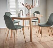 Niva 4 Seater Dining Set With Samba Chairs Green