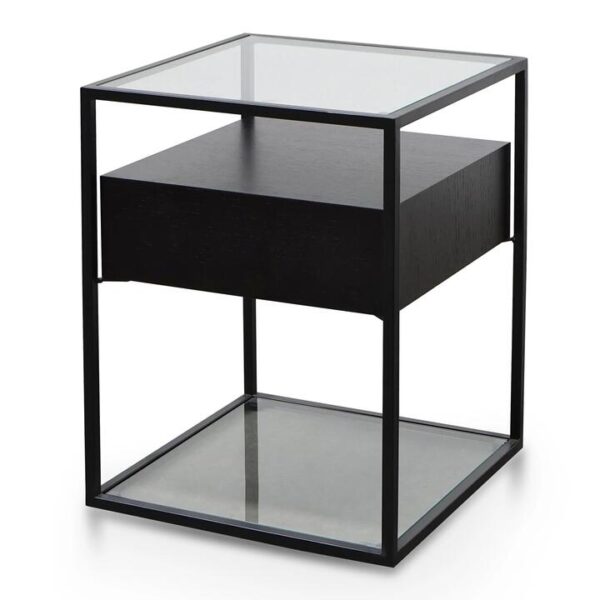 Norman Scandinavian Metal Frame Side Table - Full Black by Interior Secrets - AfterPay Available