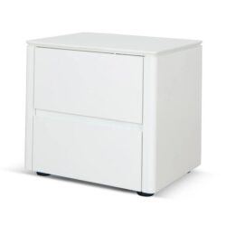 Norris Bedside Table - White Oak Veneer by Interior Secrets - AfterPay Available