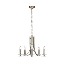 Olde 5 Lights Hanging Chandelier Lamp Light Antique Brass