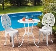 Orica 3 Piece Outdoor Bistro Set White
