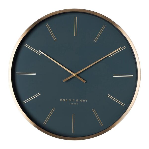 Otto 40cm Wall Clock - Petrol Blue by Interior Secrets - AfterPay Available