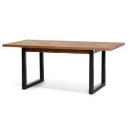 Percy 6-8 Seater Extendable Dining Table - European Knotty Oak and Peppercorn by Interior Secrets - AfterPay Available