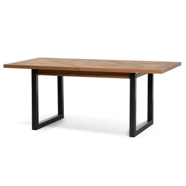 Percy 6-8 Seater Extendable Dining Table - European Knotty Oak and Peppercorn by Interior Secrets - AfterPay Available