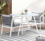 Peterson 2 Seater Outdoor Dining Set White
