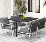 Pilar 4 Seater Outdoor Dining Set Neutral