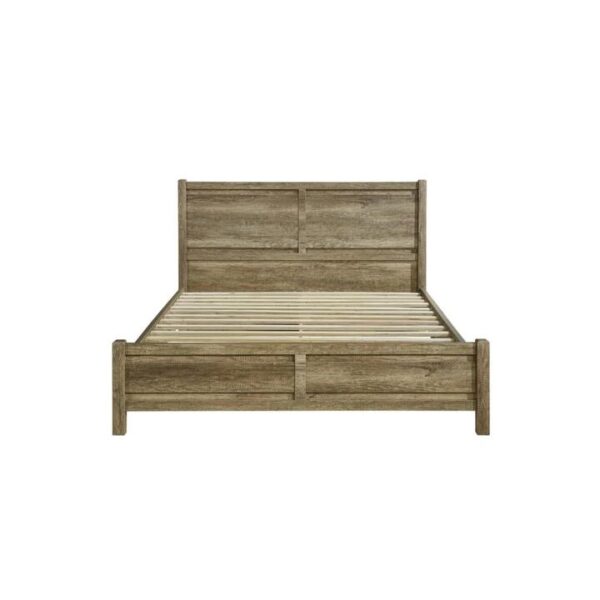 Queen Size Bed Frame Natural Wood like MDF in Oak Colour