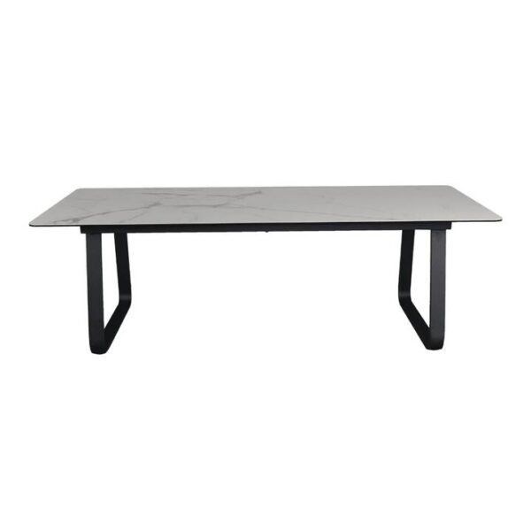 Raimon Furniture Jeolla Large Modern Rectangular Kitchen Dining Table Marmo Ceramic 240cm - White / Black