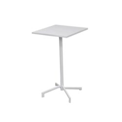 Raimon Furniture Renzo Antirust Treatment Metal Outdoor Small Square Bar Table 70cm White