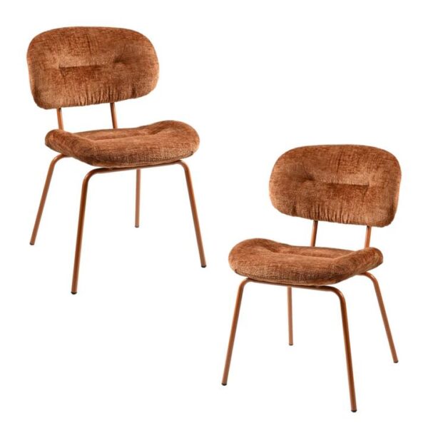 Raimon Furniture Set Of 2 Jaxon Fabric Kitchen Dining Side Chair Metal Legs Cajan
