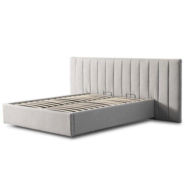 Ralph Wide Base Queen Bed Frame - Clay Grey with Storage by Interior Secrets - AfterPay Available