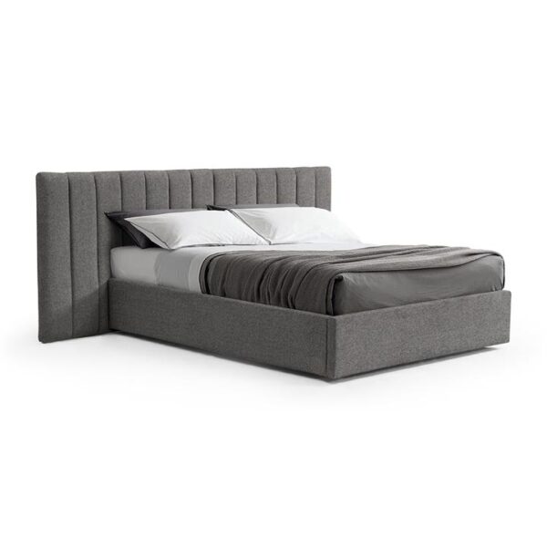 Ralph Wide Base Queen Bed Frame - Spec Charcoal with Storage by Interior Secrets - AfterPay Available