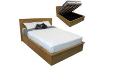 Rimu custom gas lift timber bed frame