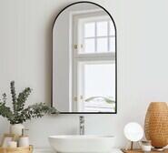 Romie Arched Wall Mirror Black