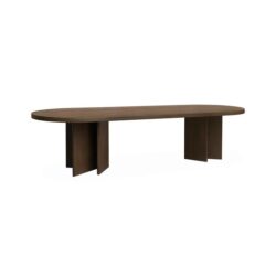 Roshan 3m Pill Shape Dining Table - Caramel Oak by Interior Secrets - AfterPay Available