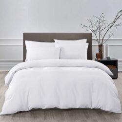 Royal Comfort Bamboo Cooling 2000TC Quilt Cover Set - Double-White