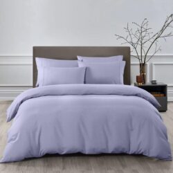 Royal Comfort Bamboo Cooling 2000TC Quilt Cover Set - Queen-Lilac Grey